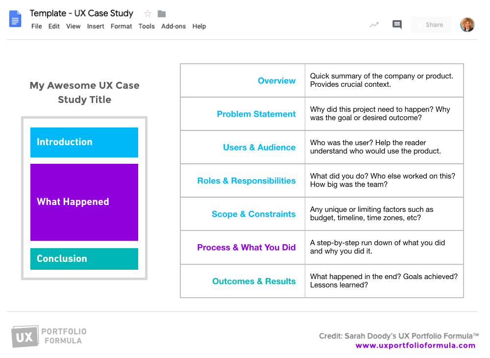 Writing a UX case study